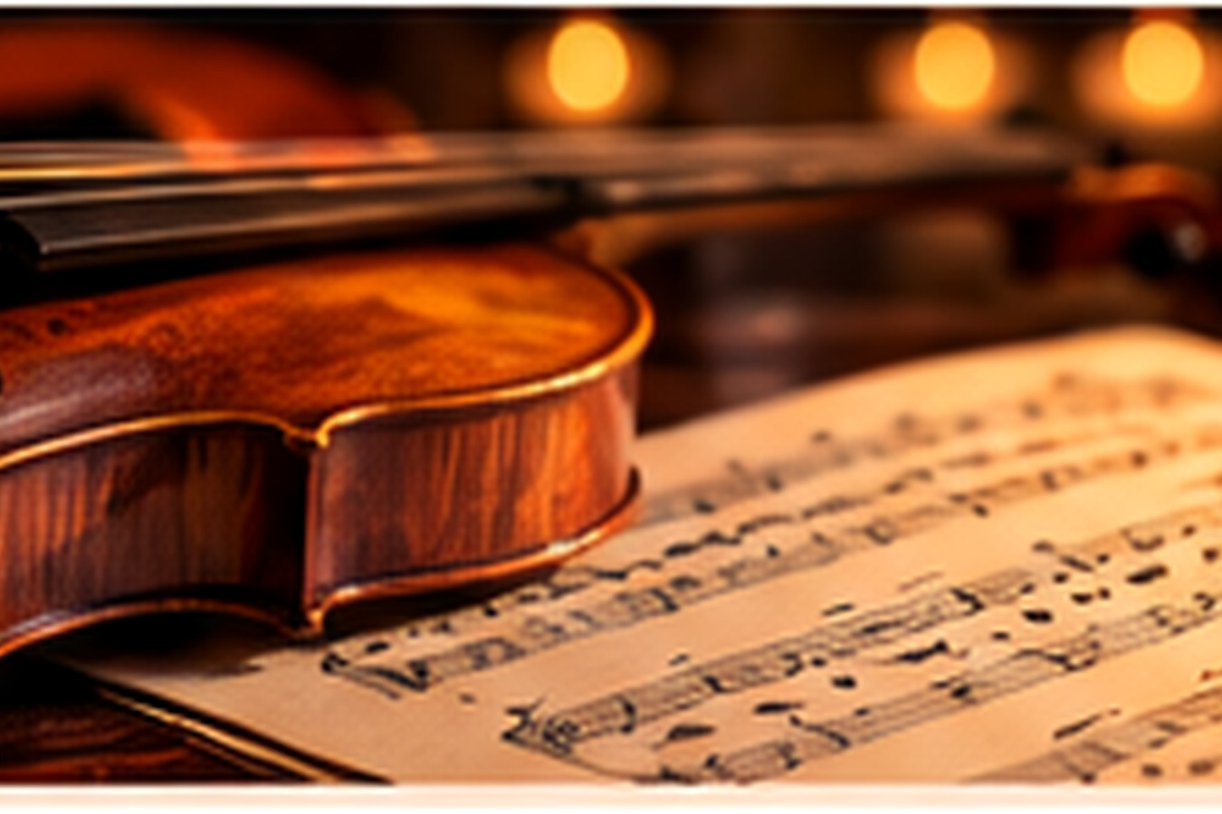 Violin and score prepared for a sacred music program