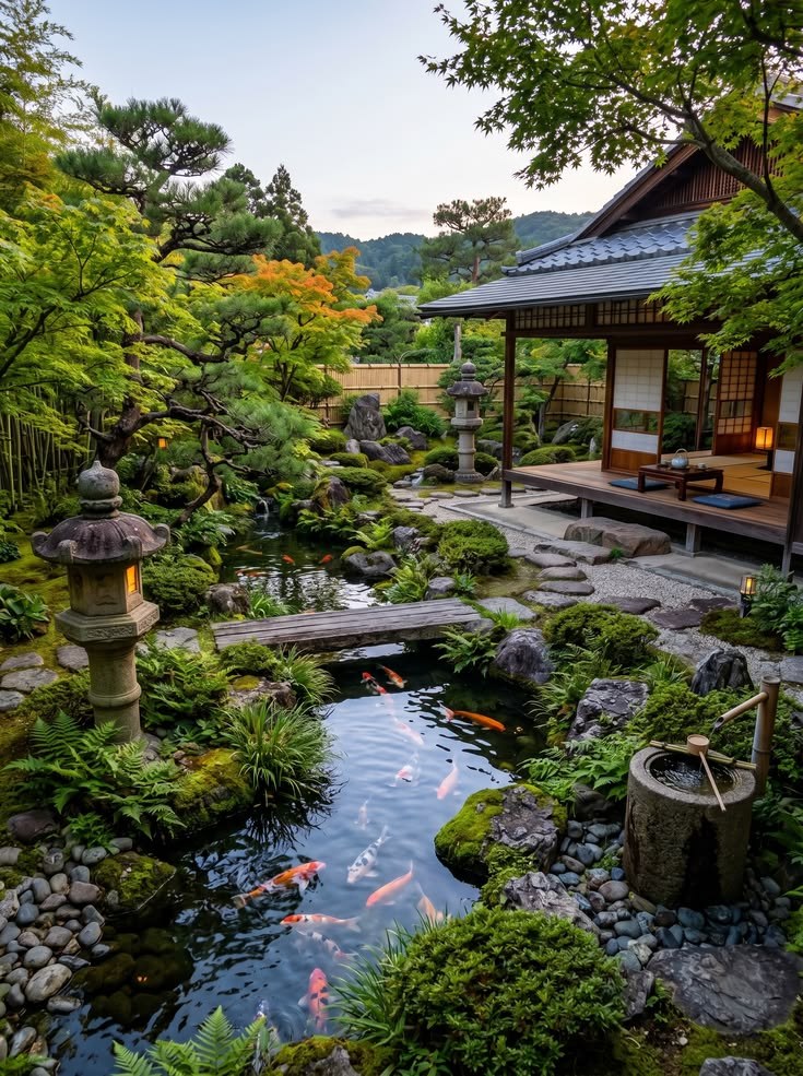 A stone monastery courtyard wrapped in mist